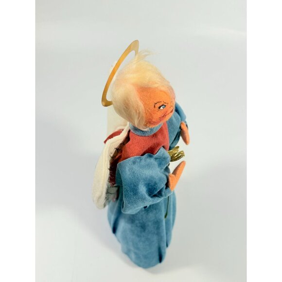 Annalee Doll 1997 Angelica 12" Tree Topper Angel Blue Gold Mauve Blonde Vintage - Picture 9 of 14
